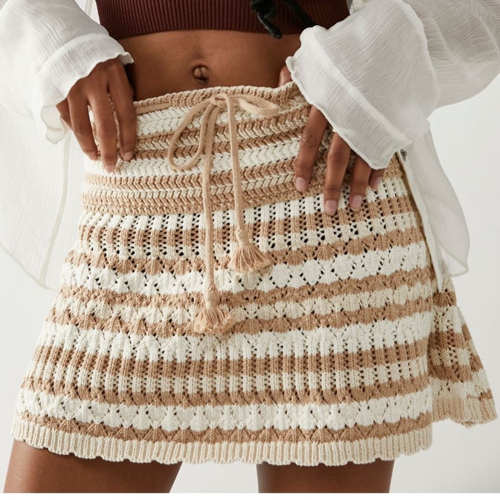 Free People Magic City Fauxchet Mini Skirt NWT size L